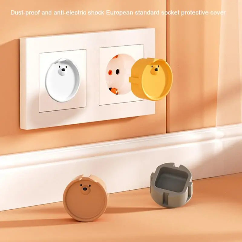 Silicone Baby Outlet Covers - Shock Prevention Plug Protectors for Safety