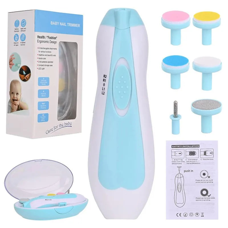 Baby Electric Nail Sharpener & Manicure Kit - Multi-Functional Scratch Proof Clippers