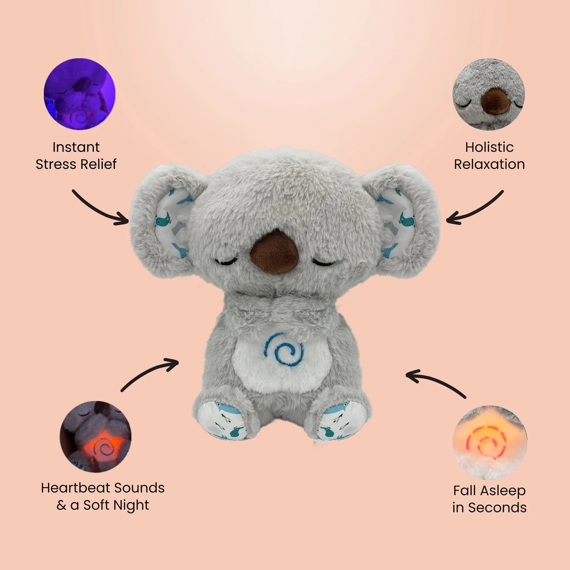 Original Schlummer Sleeping Time Baby Sensory Toy - Koala Plush Otter Teddy Bear