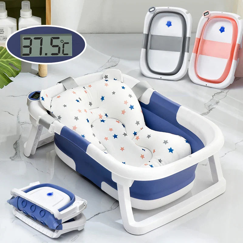 Real-Time Temperature Silicone Baby Bathtub